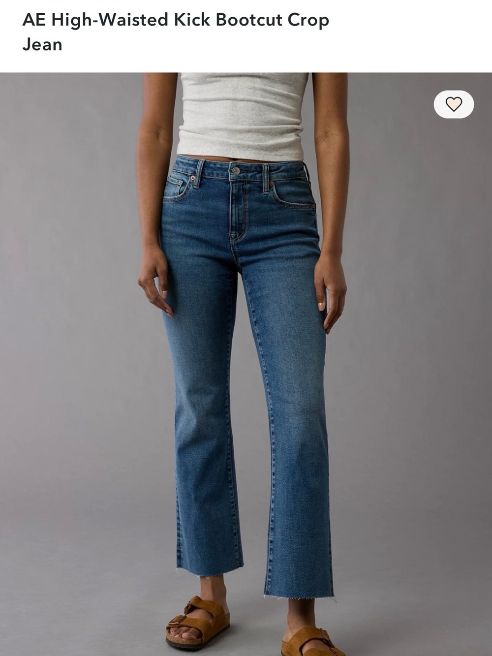 American Eagle Outfitters High-Waisted Kick Bootcut Crop Jean